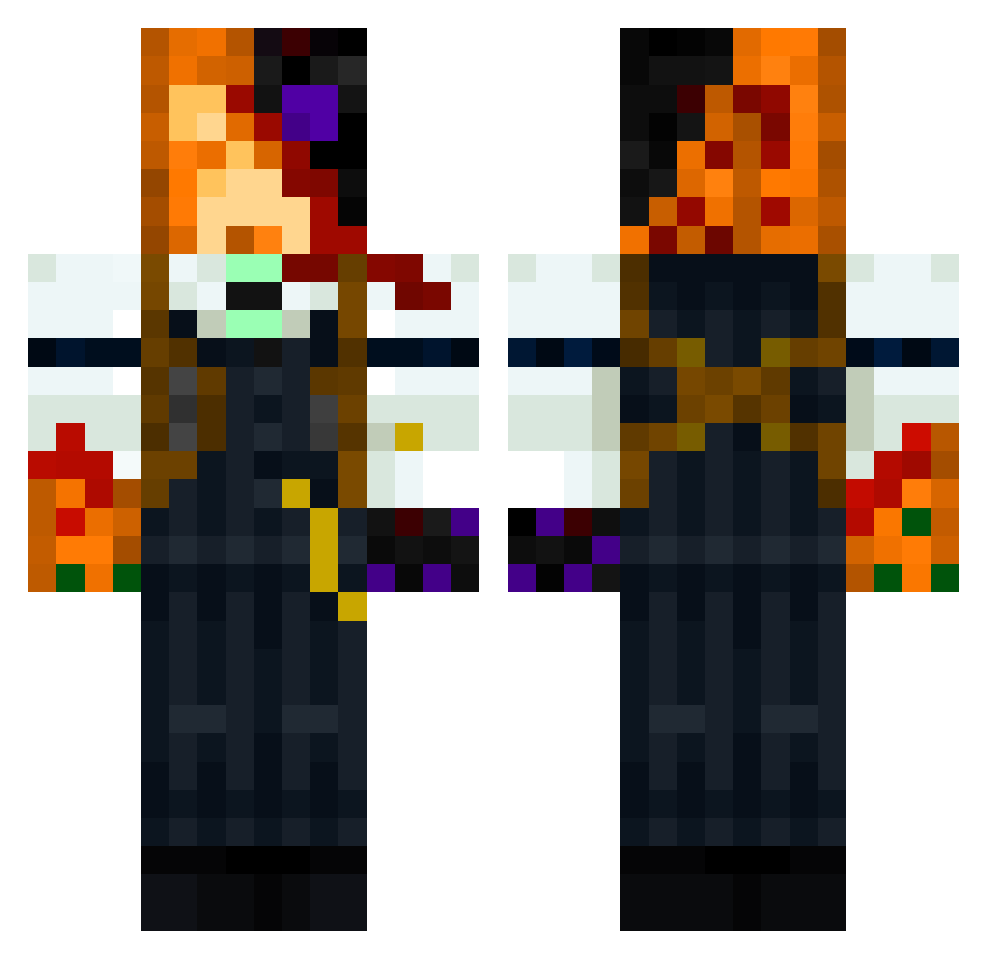 Hellsschnitzel Minecraft skin, front and back view