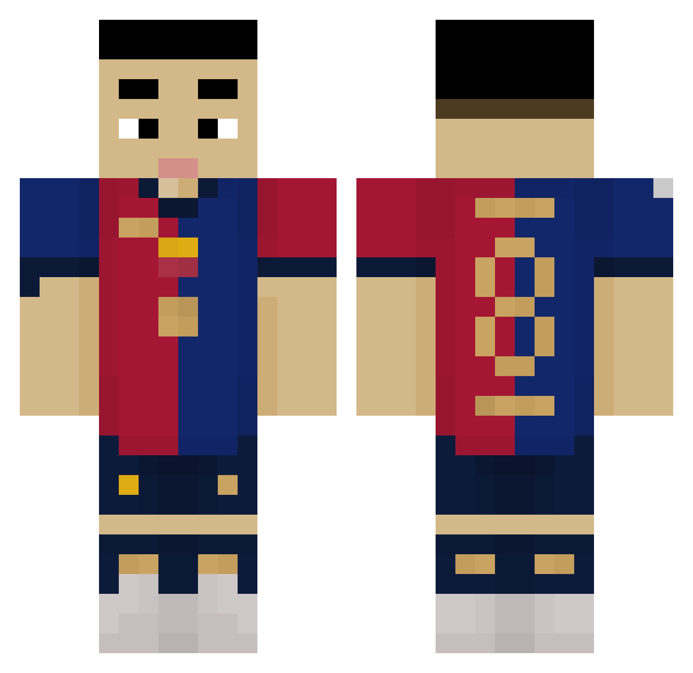 YOURLOBA Minecraft skin, front and back view