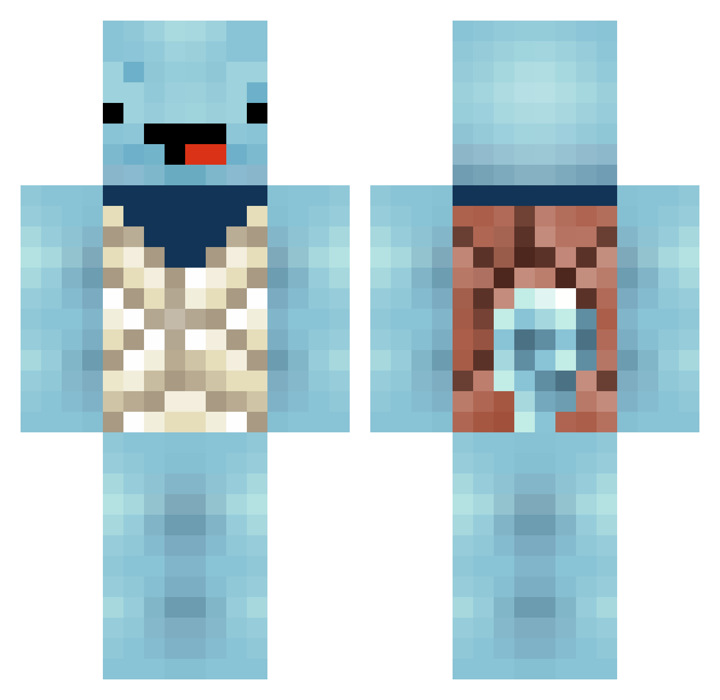 verenda Minecraft skin, front and back view