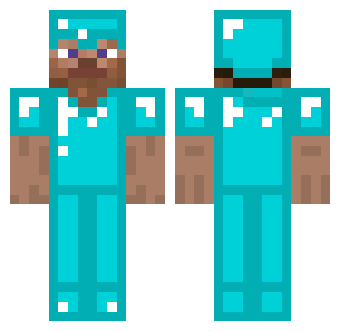 TheLord2013 Minecraft skin, front and back view