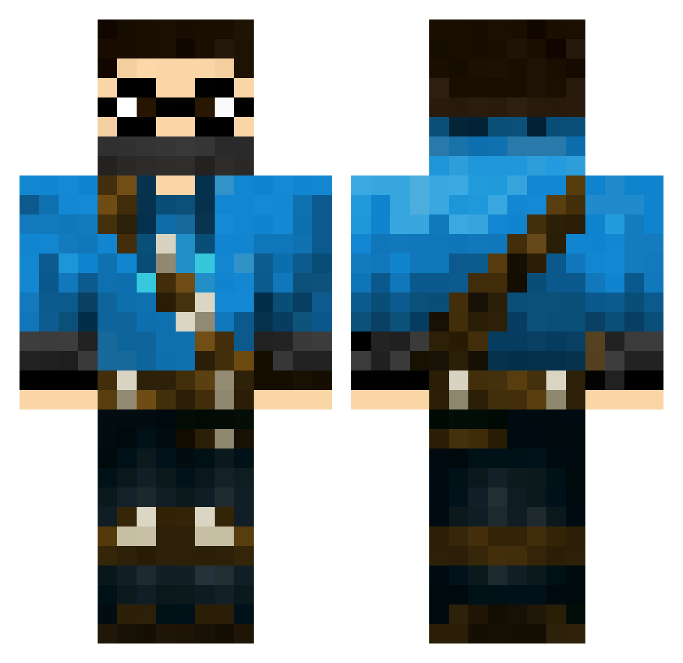 Josemit Minecraft skin, front and back view