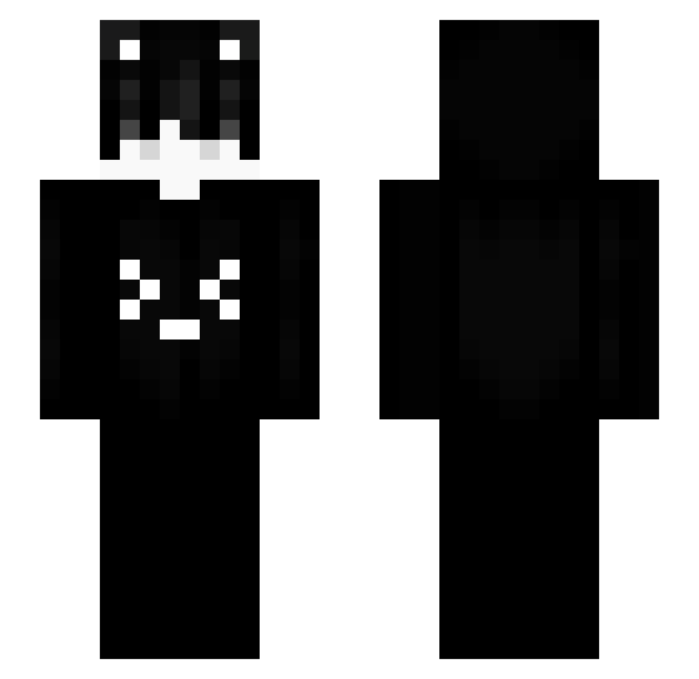 zyzui Minecraft skin, front and back view