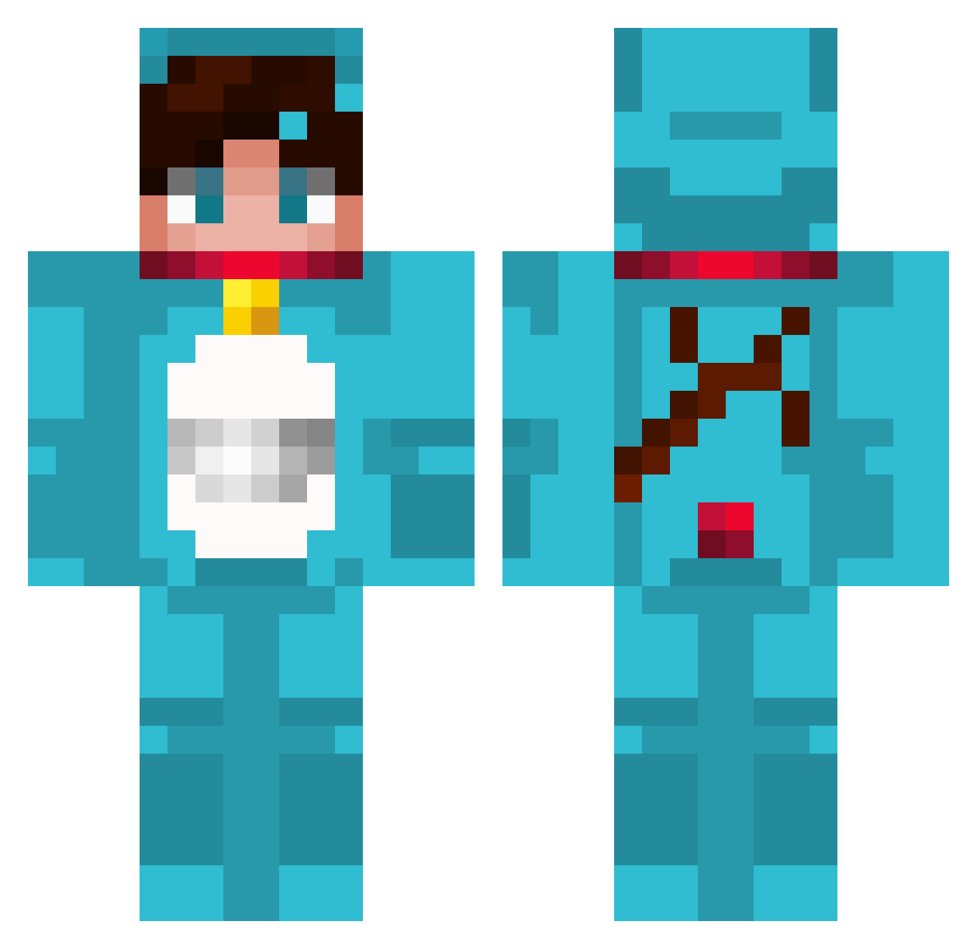 davidov1234 Minecraft skin, front and back view