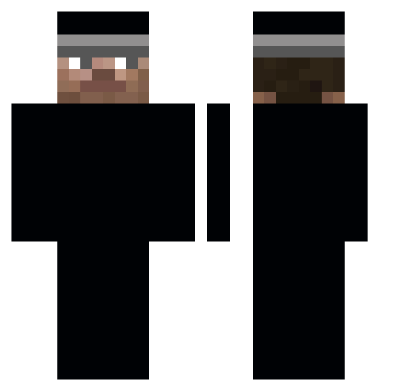 LARPITIVES Minecraft skin, front and back view