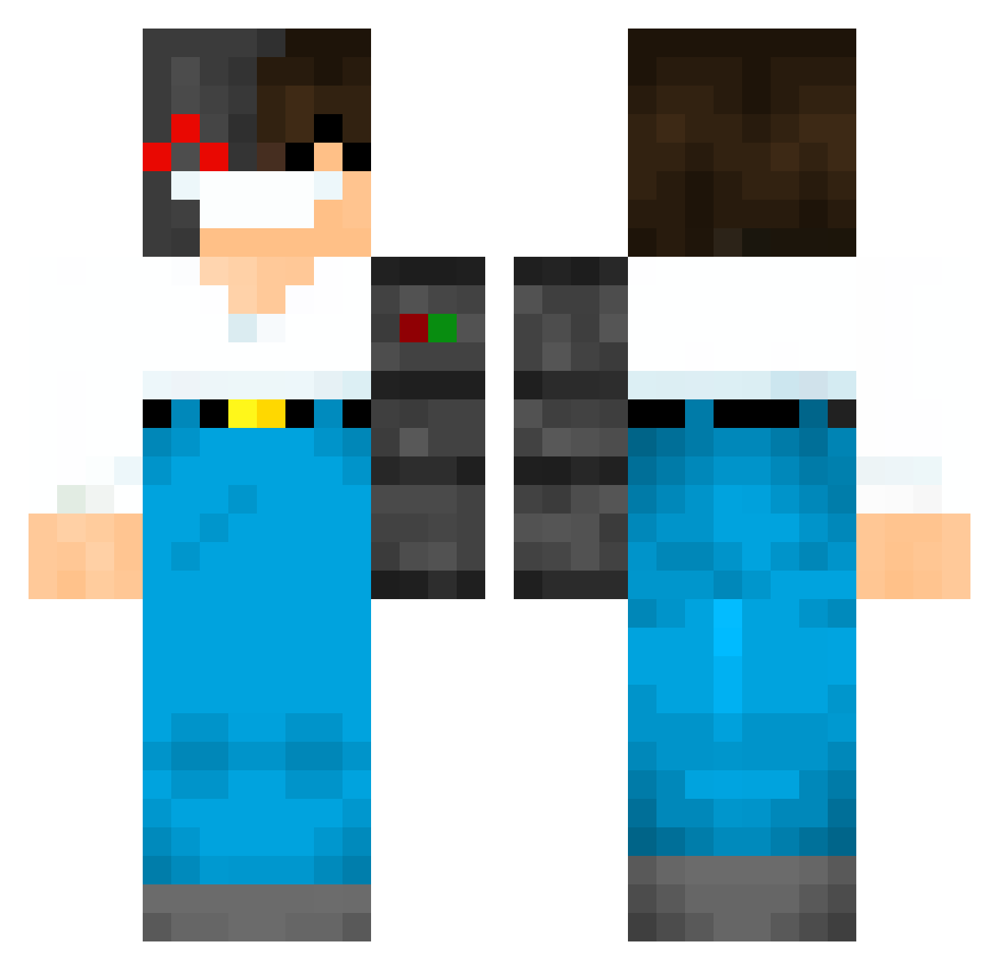 Jyden161 Minecraft skin, front and back view