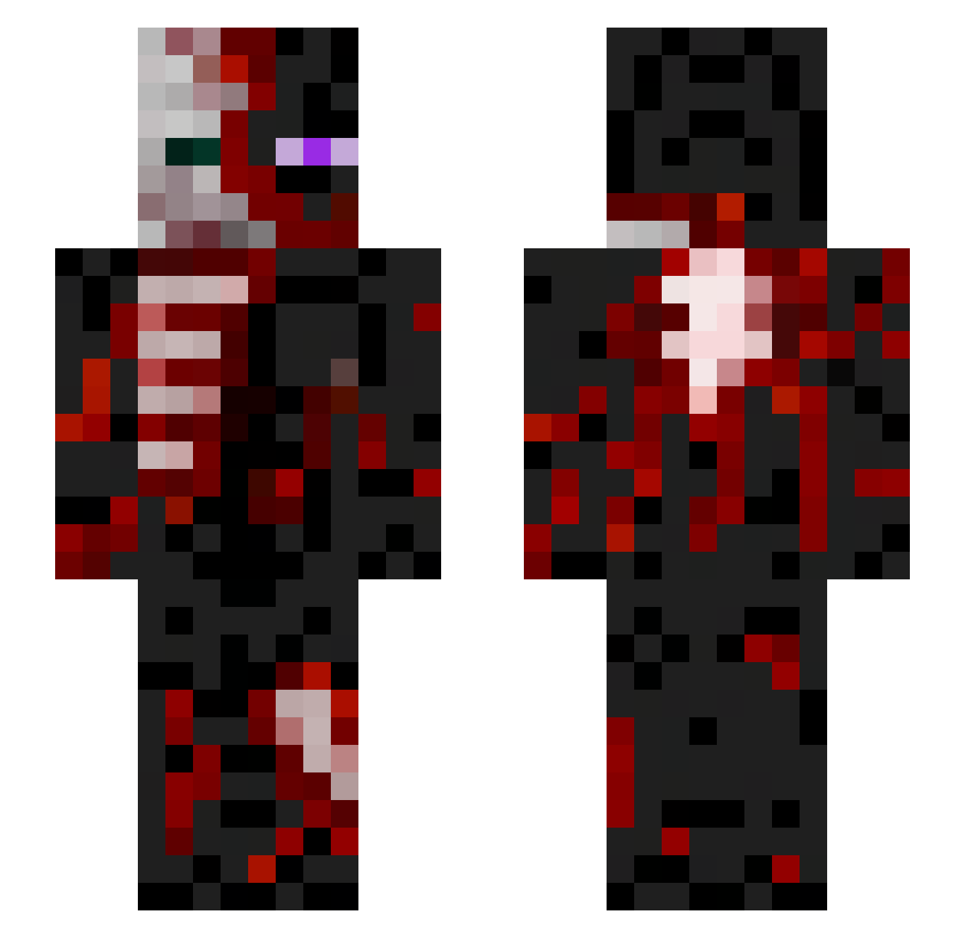 Tutto123 Minecraft skin, front and back view