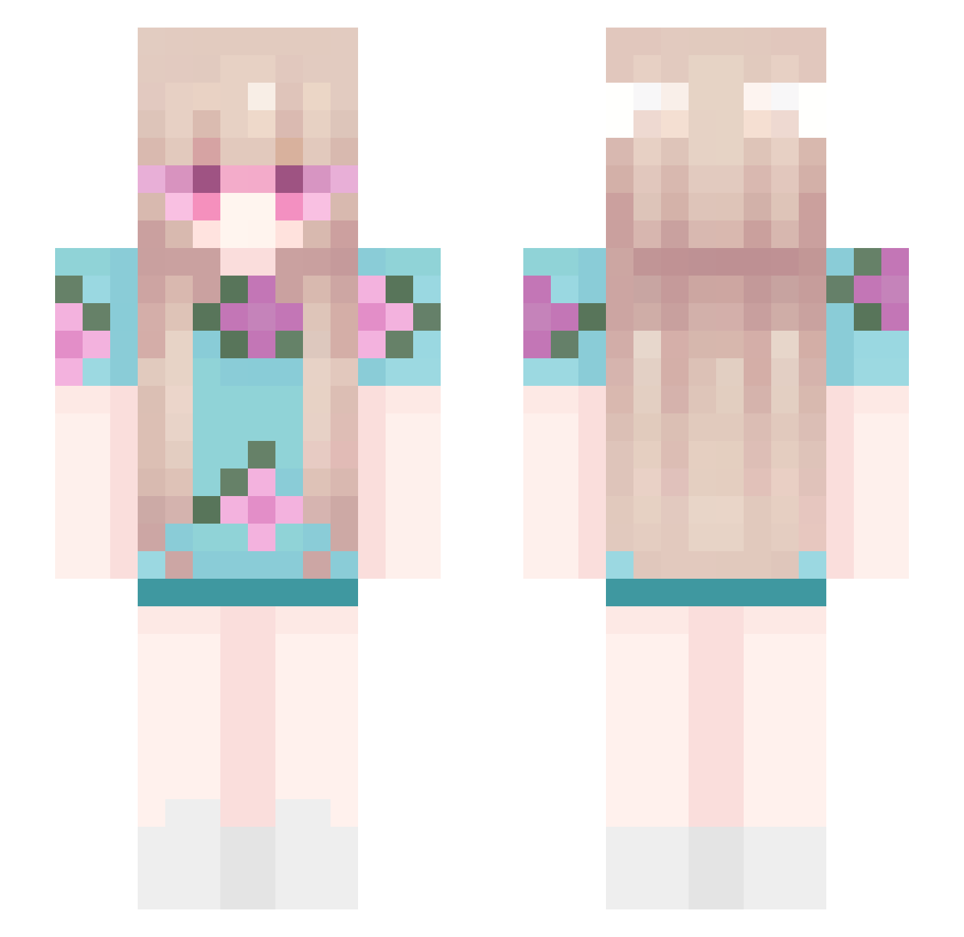 sun366 Minecraft skin, front and back view