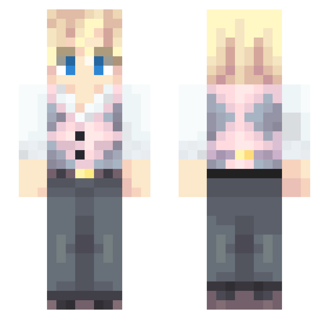 DragonUzumaki Minecraft skin, front and back view