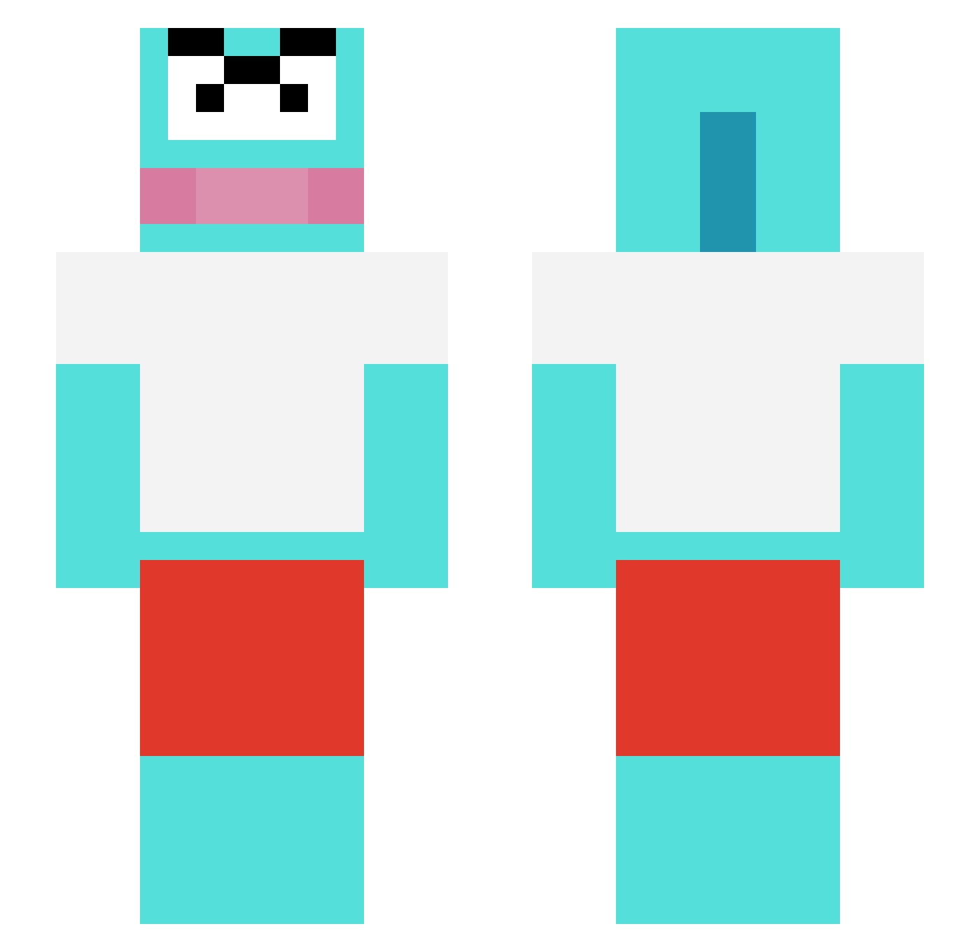dracotapuro Minecraft skin, front and back view