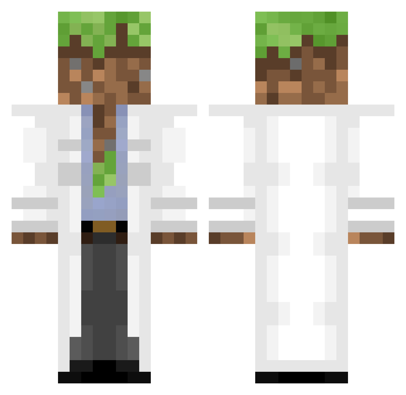 Yk_Aryy Minecraft skin, front and back view