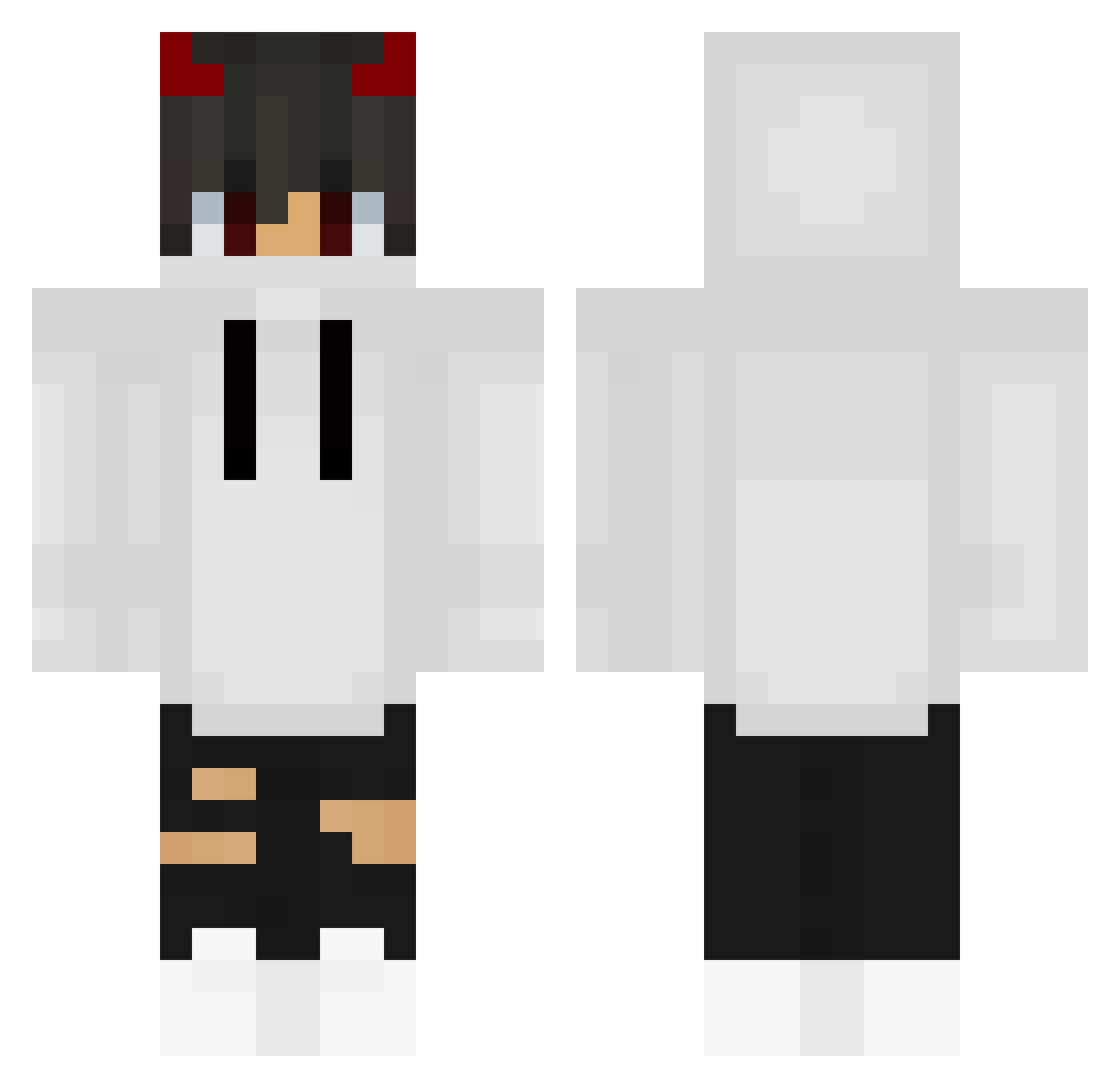 D4zerski Minecraft skin, front and back view