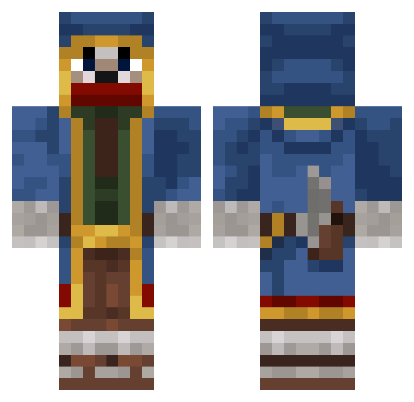 DTB_Mic Minecraft skin, front and back view