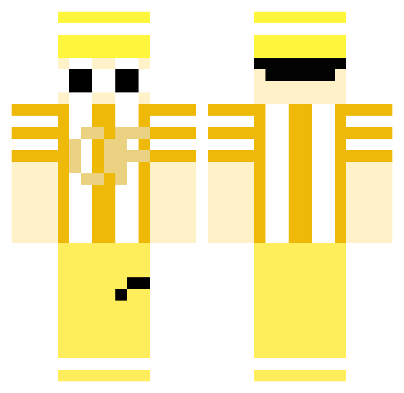 CringeFraud Minecraft skin, front and back view