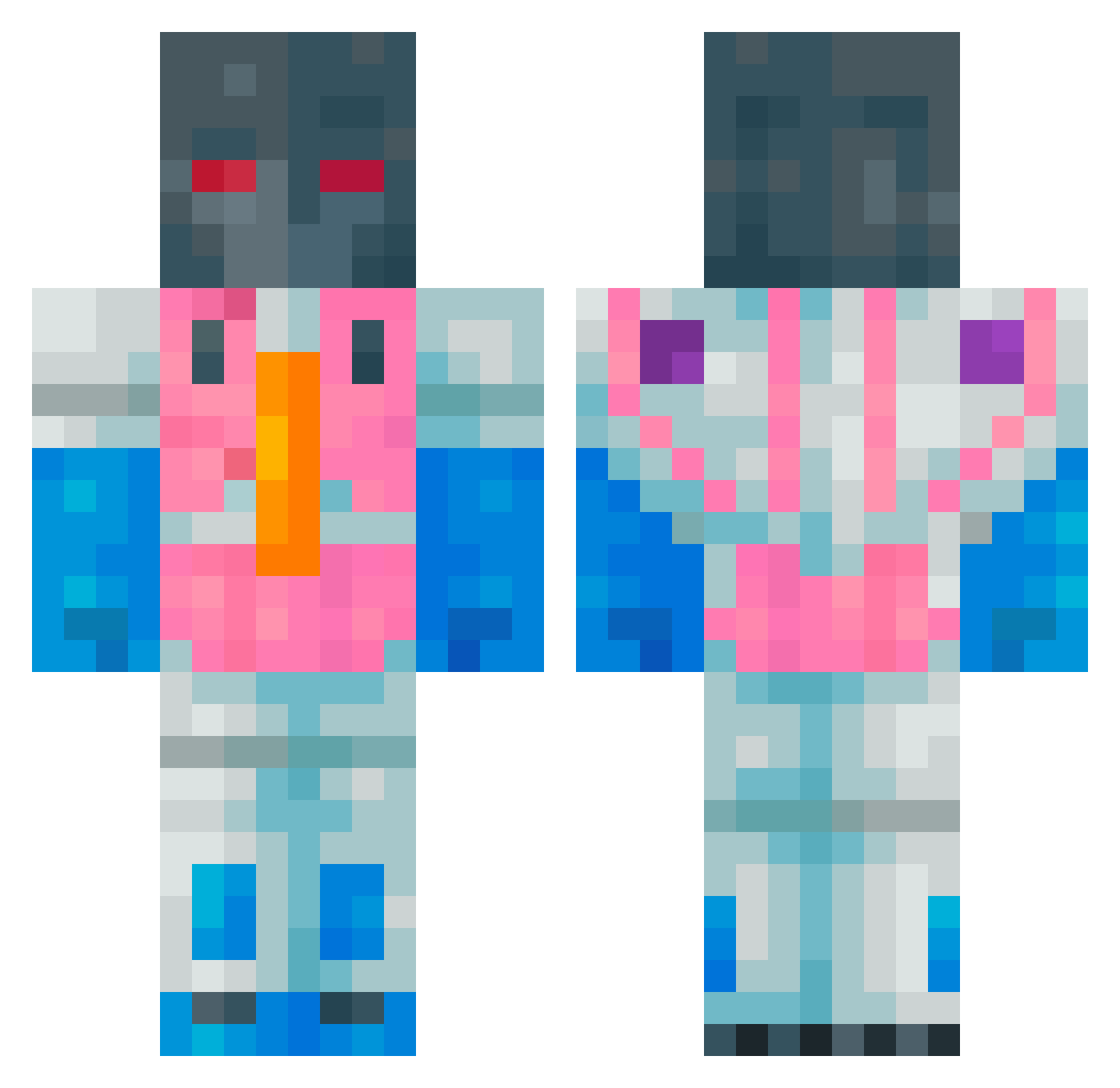 Despondence Minecraft skin, front and back view