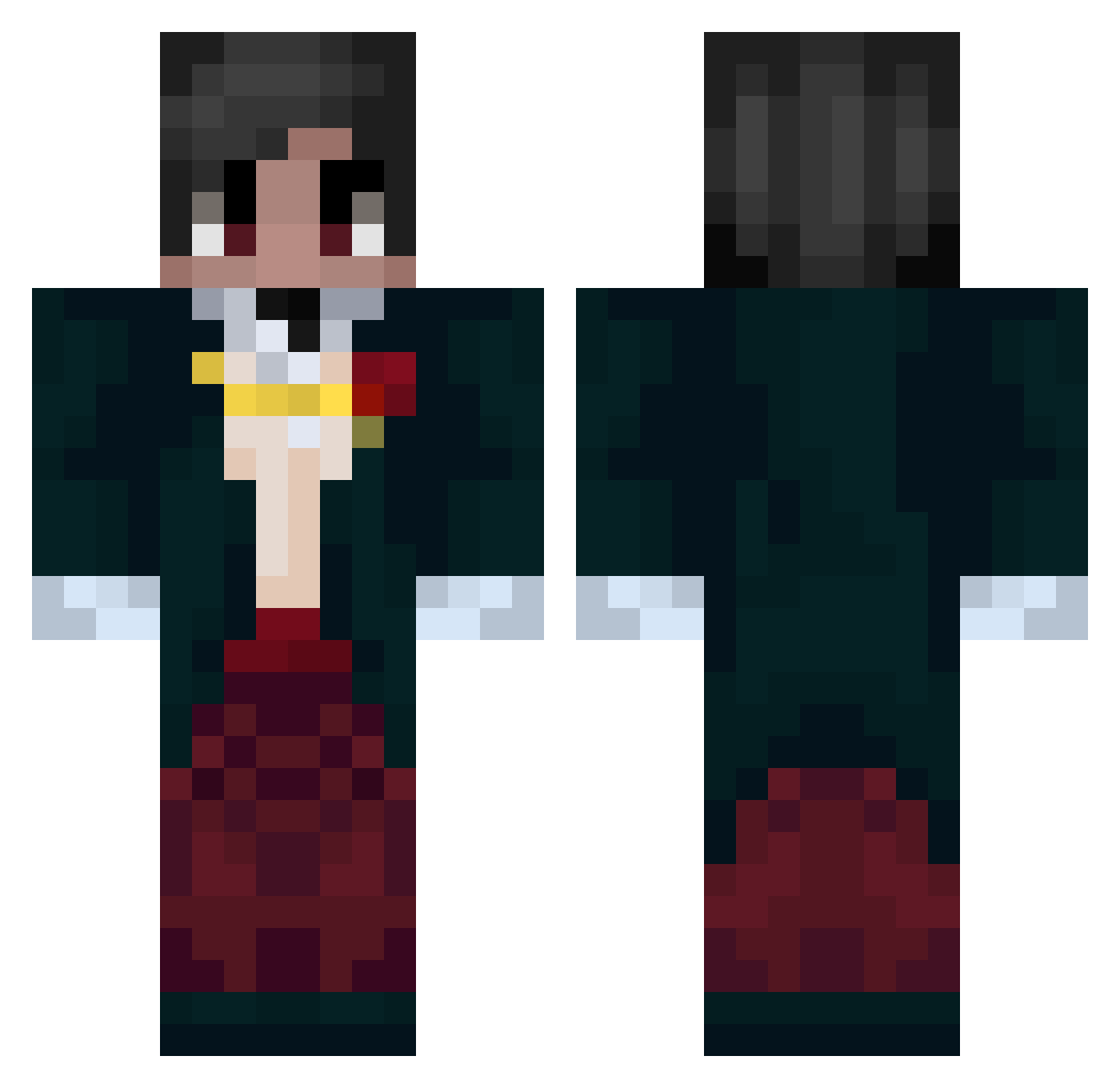 Sonic032 Minecraft skin, front and back view