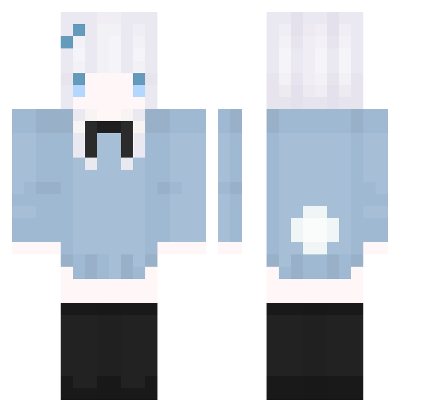 sumire1022 Minecraft skin, front and back view