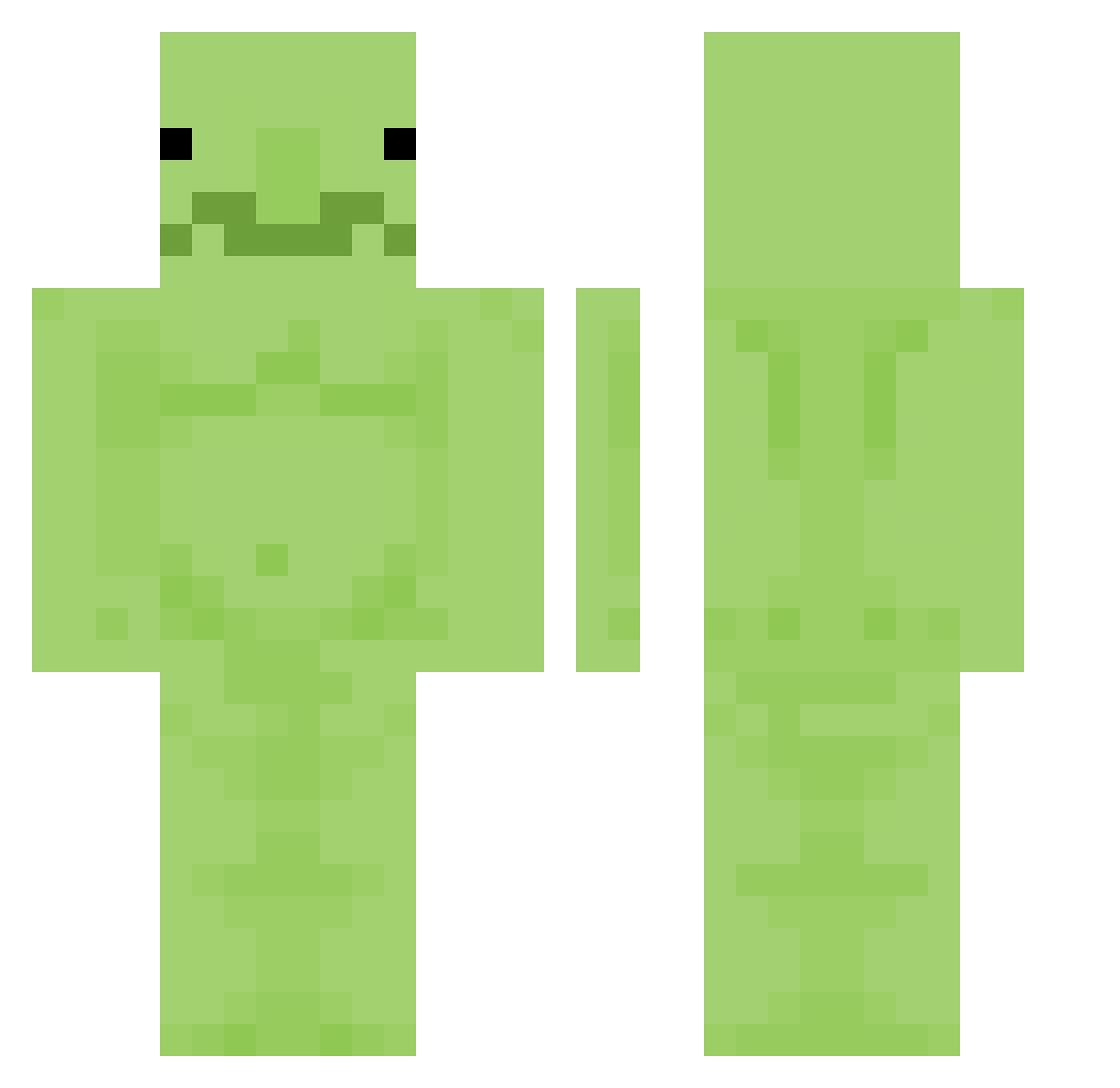 volt69 Minecraft skin, front and back view