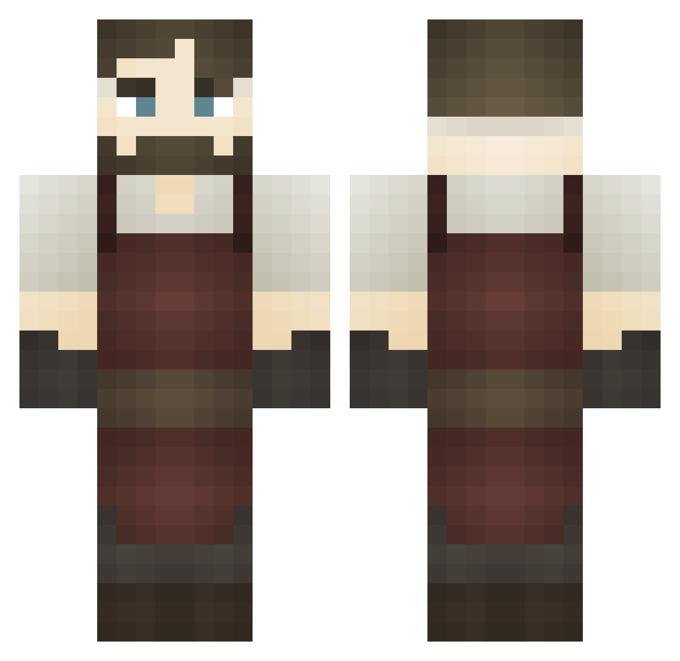 Gelingen Minecraft skin, front and back view