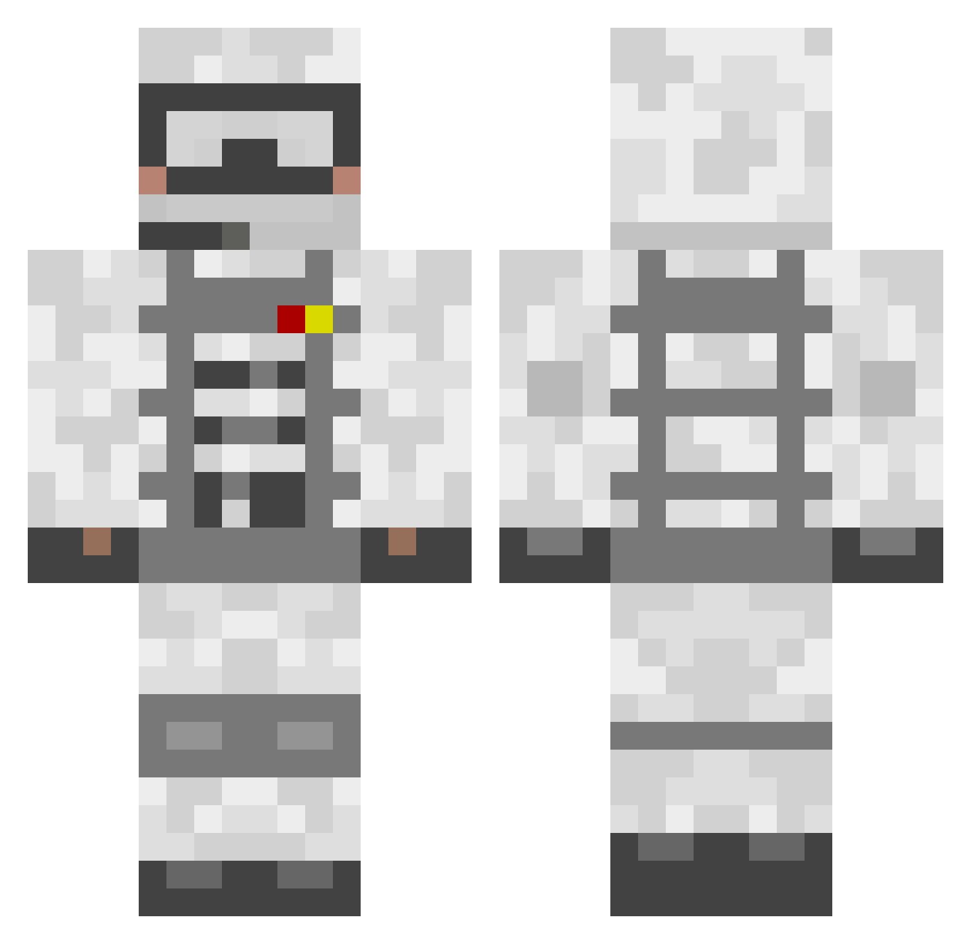 HarekazeGUP Minecraft skin, front and back view