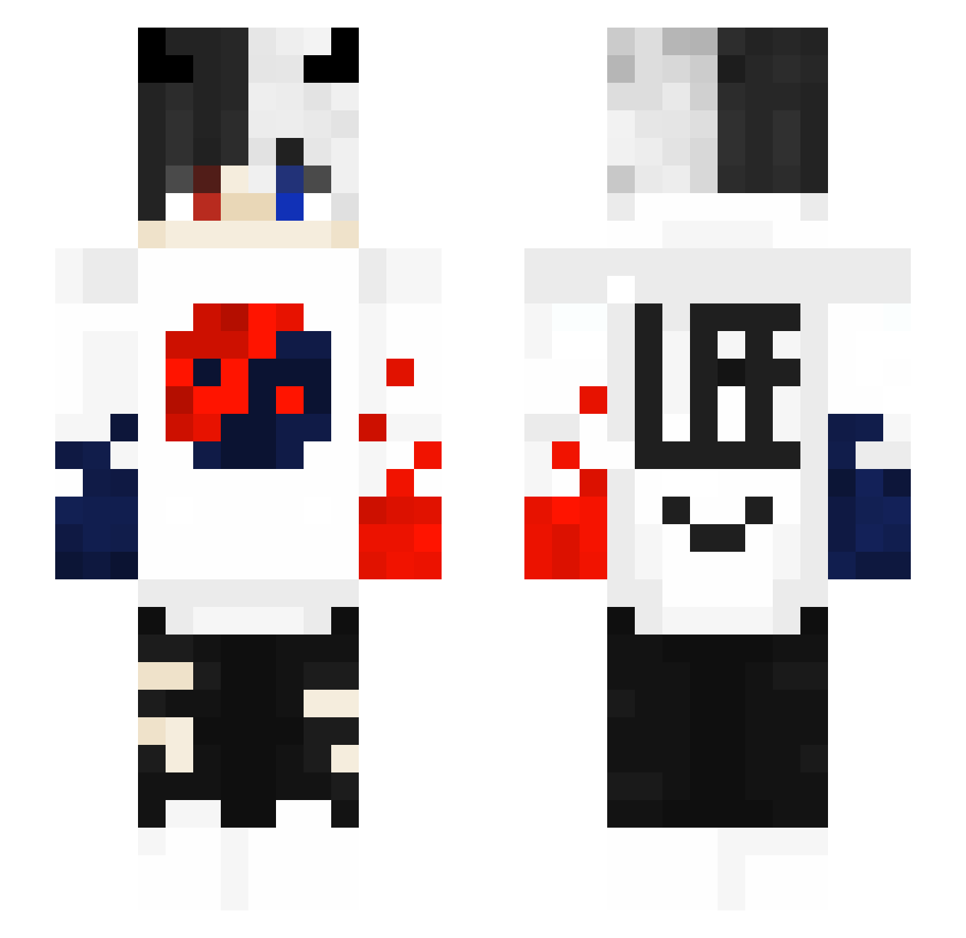 HAHAHAHAXDDD Minecraft skin, front and back view