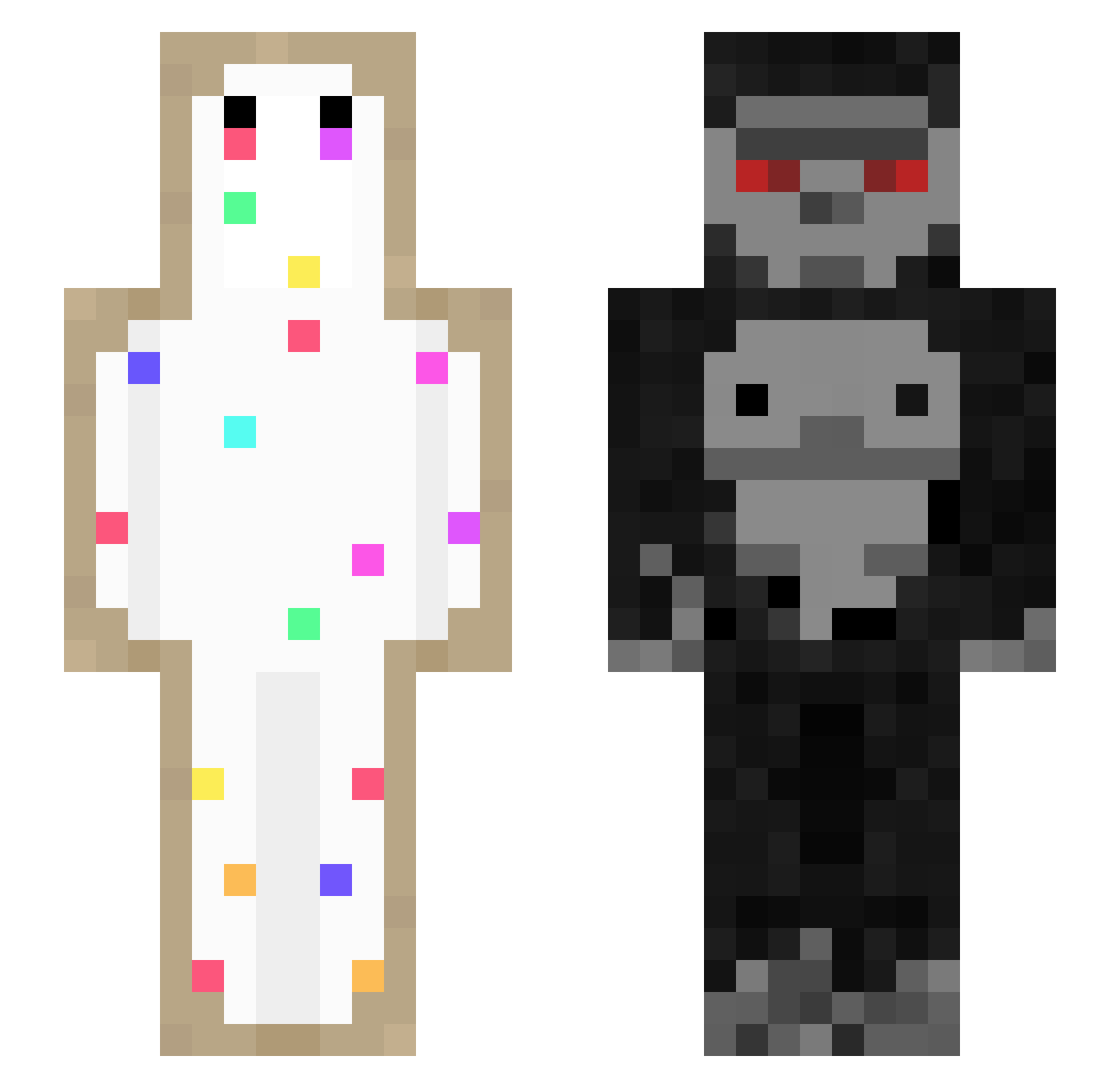 GorillaPoptart Minecraft skin, front and back view
