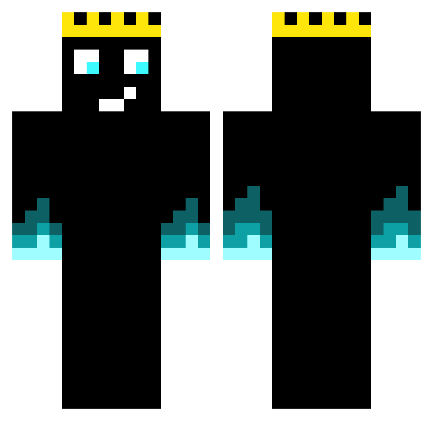 saftigersnickers Minecraft skin, front and back view