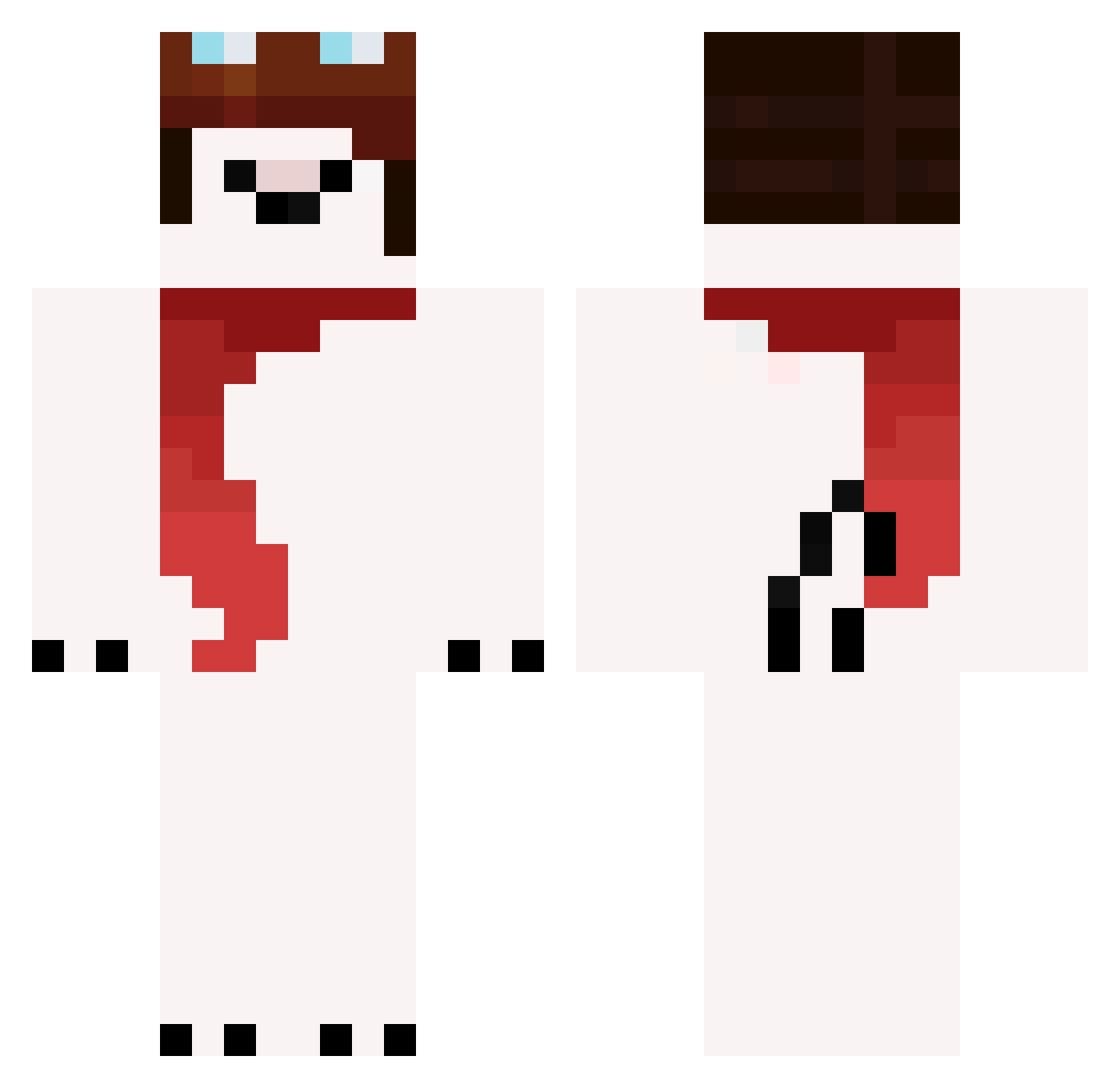 motif91 Minecraft skin, front and back view