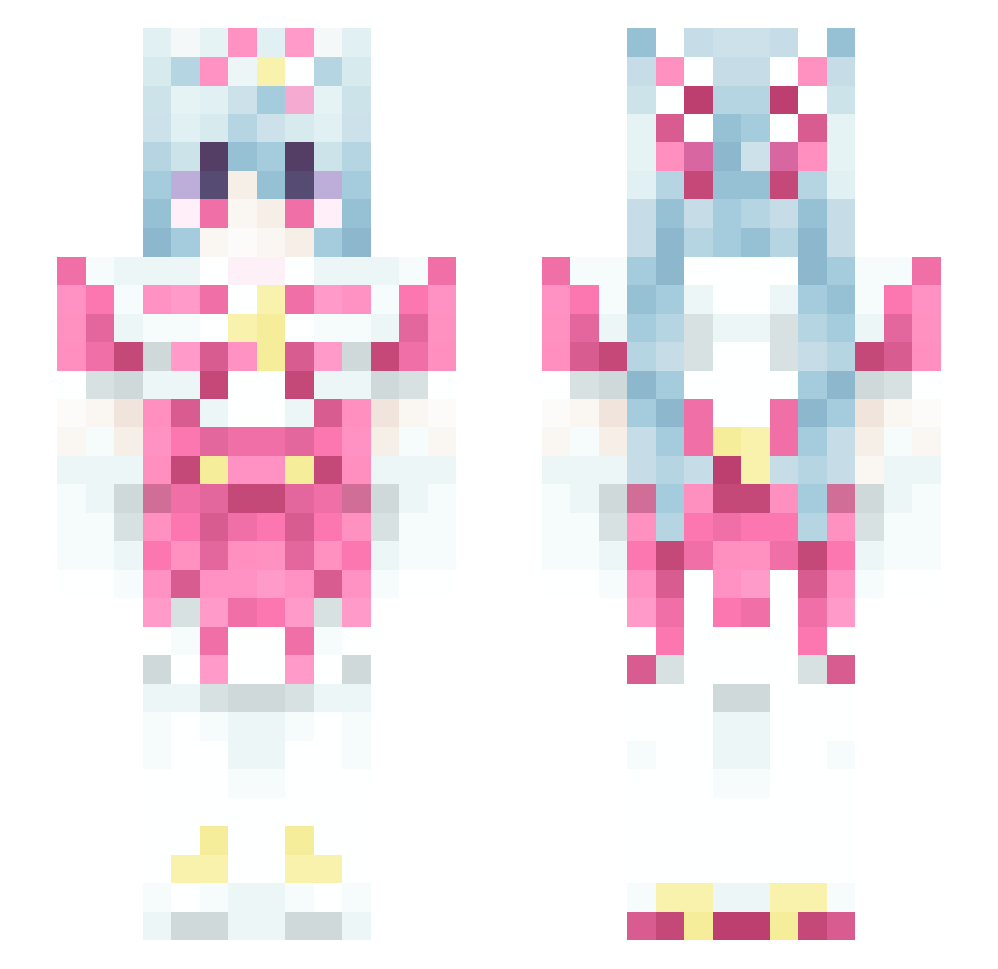 MARCHEWKA107 Minecraft skin, front and back view