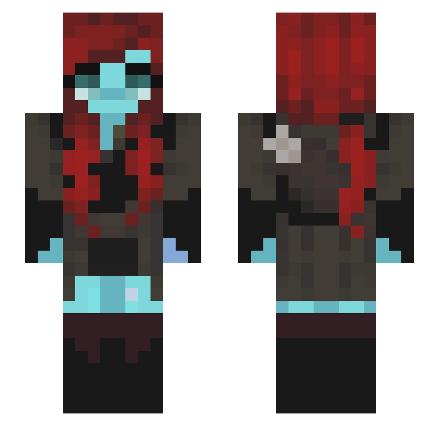 Espeon_c00l8762 Minecraft skin, front and back view