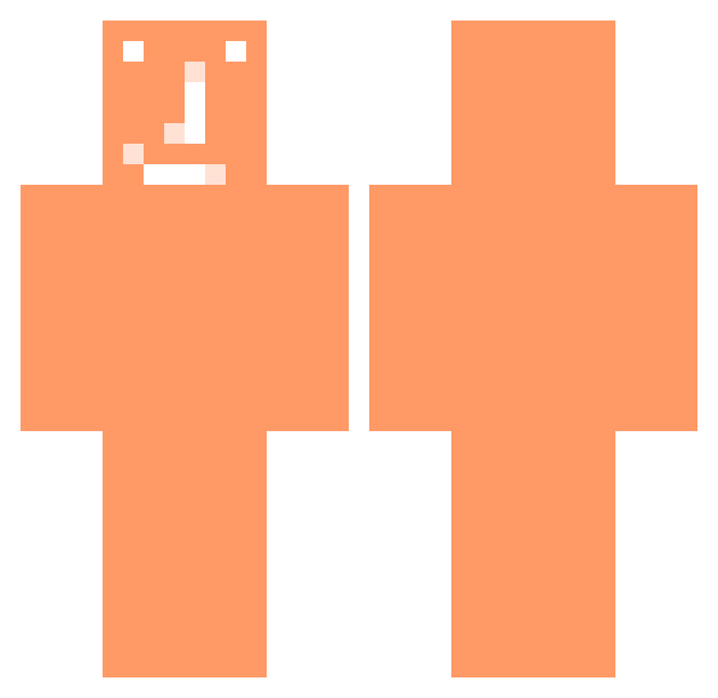 Roofmatt Minecraft skin, front and back view