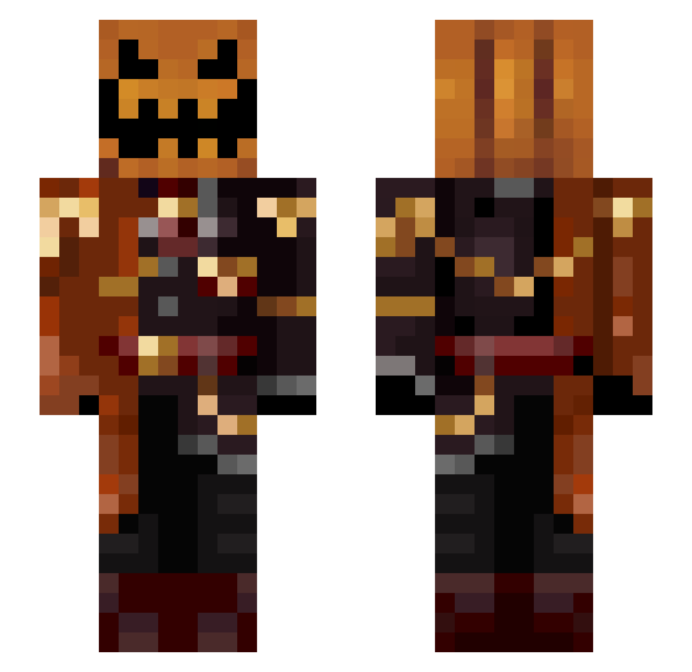 Cdingyy Minecraft skin, front and back view