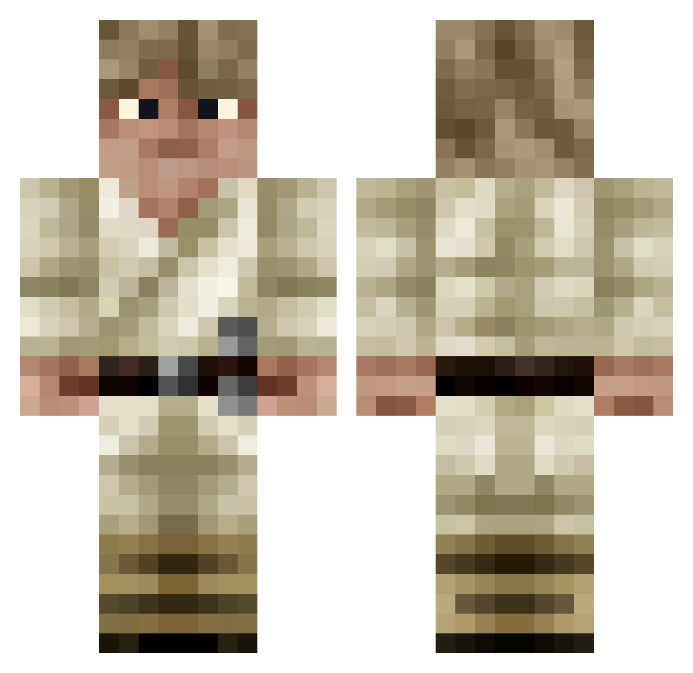 Luke_Skay Minecraft skin, front and back view