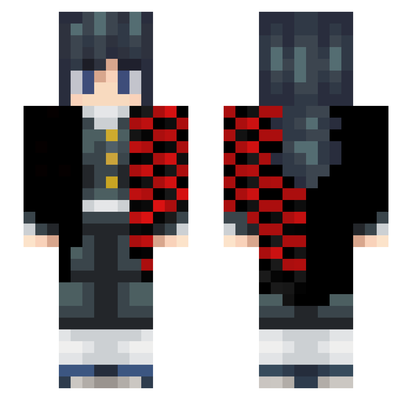 MaxSpeed2k Minecraft skin, front and back view