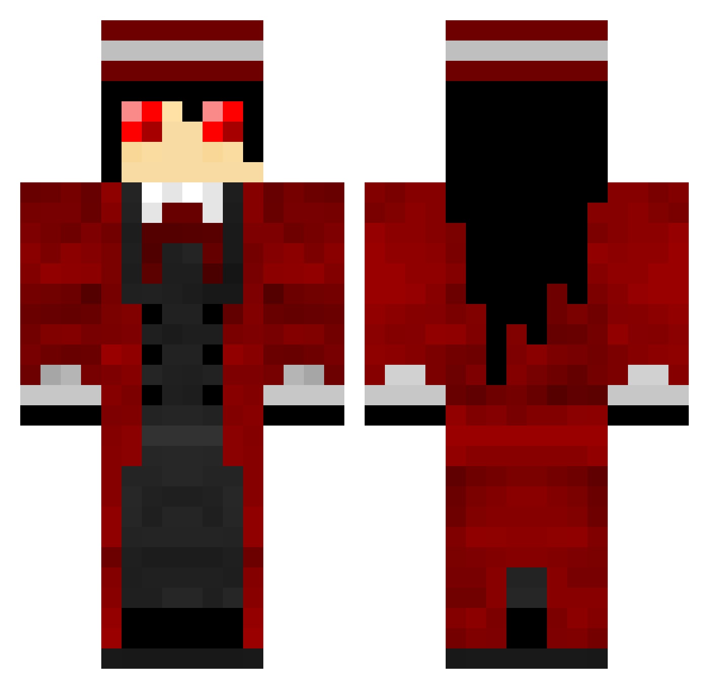 DeyvPlays Minecraft skin, front and back view