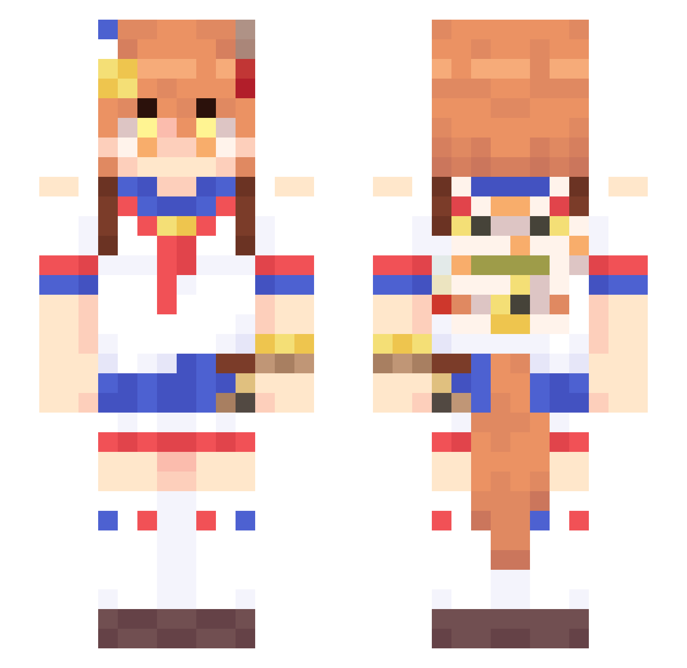 124__clean Minecraft skin, front and back view
