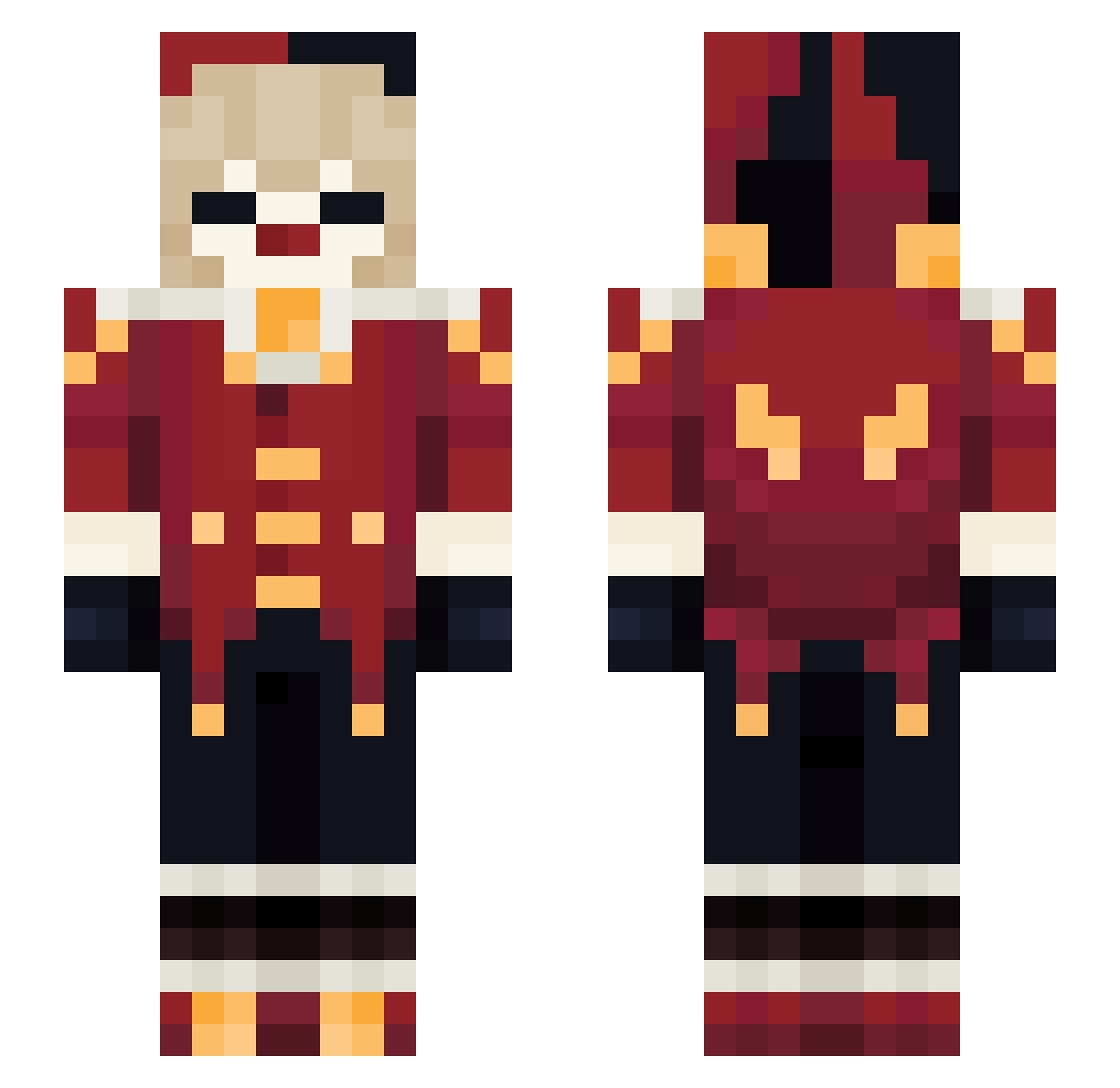 jaymita Minecraft skin, front and back view