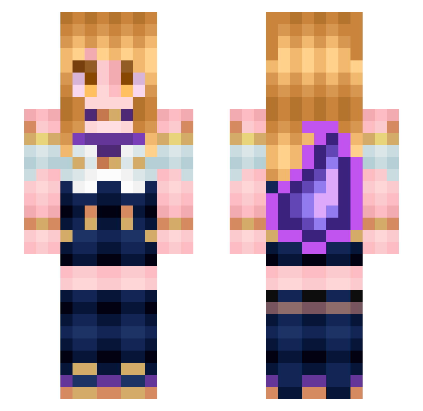 QWertyYuiOP Minecraft skin, front and back view