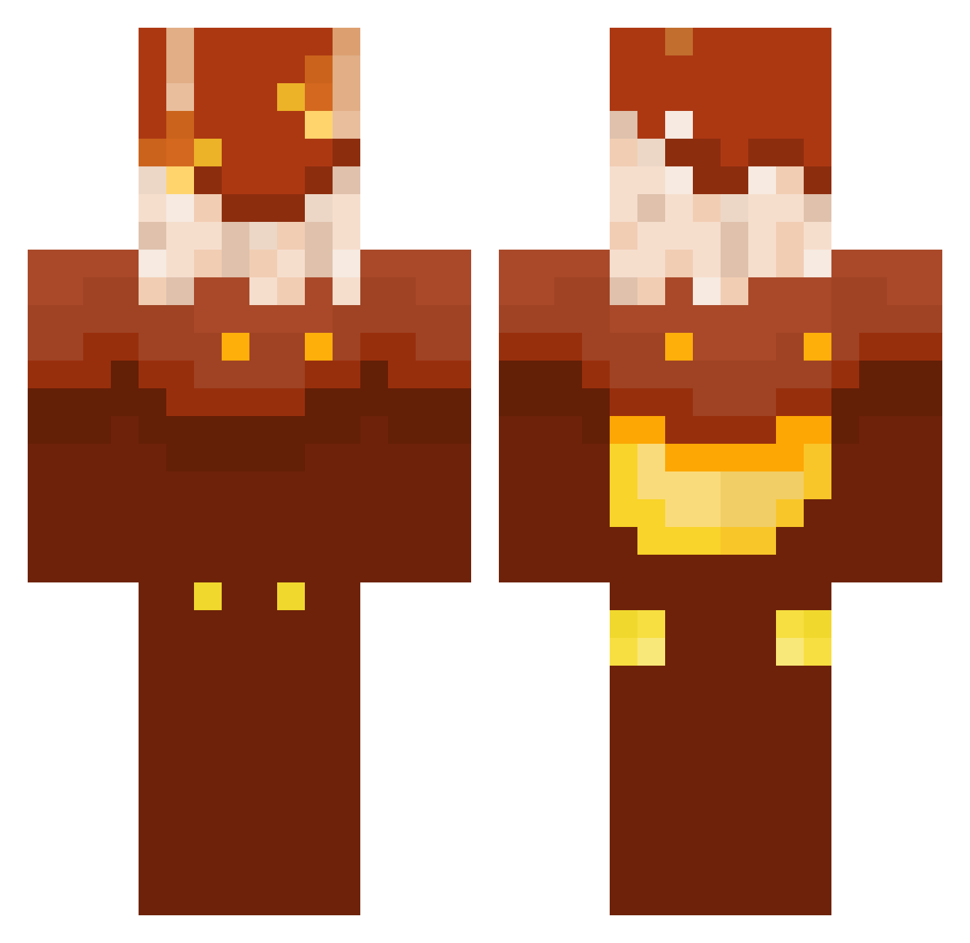 LordQuazz Minecraft skin, front and back view