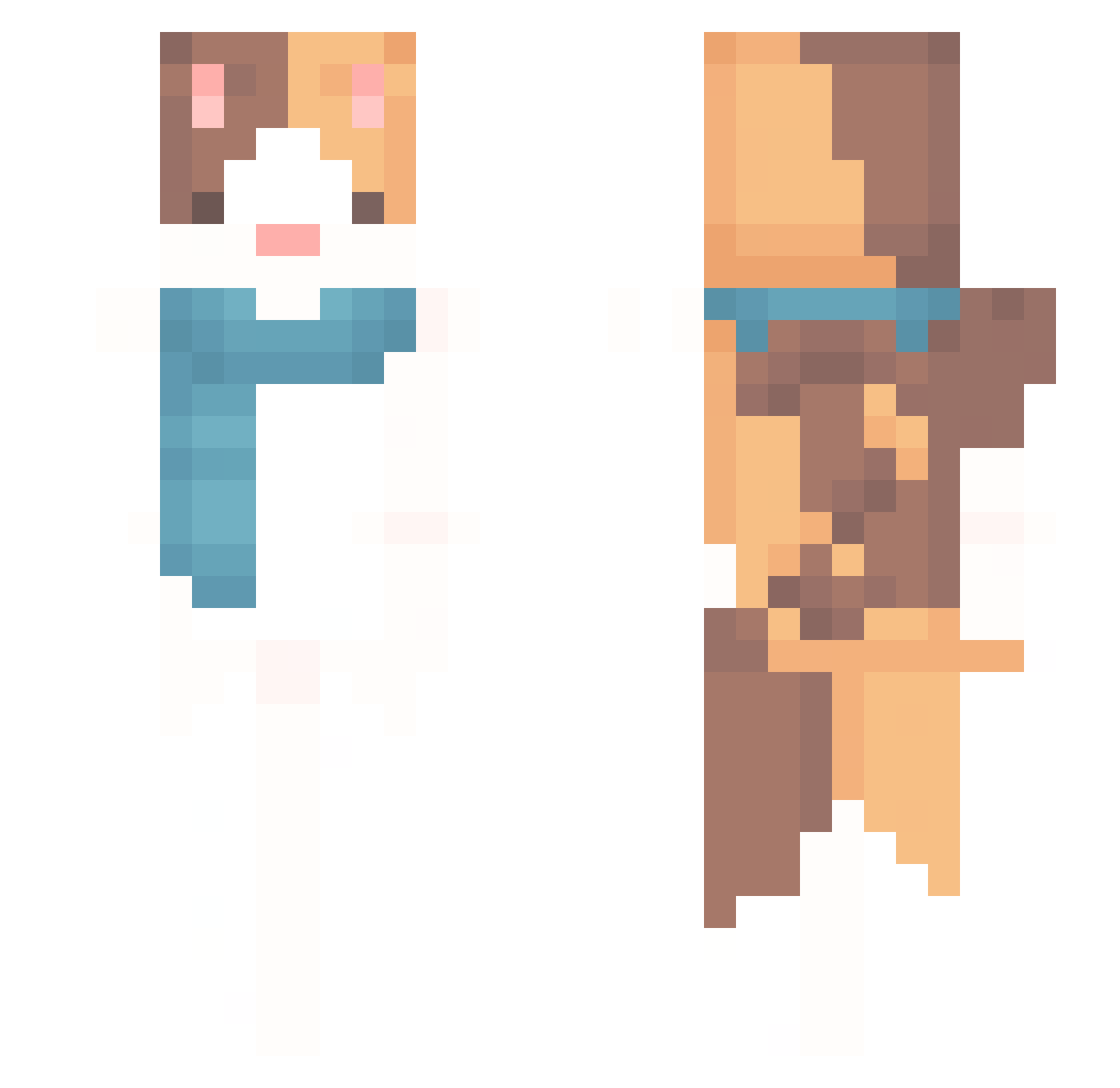 SpaceKitty__ Minecraft skin, front and back view