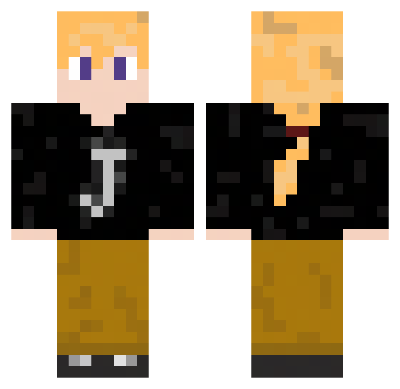 Gabriel0_xD Minecraft skin, front and back view