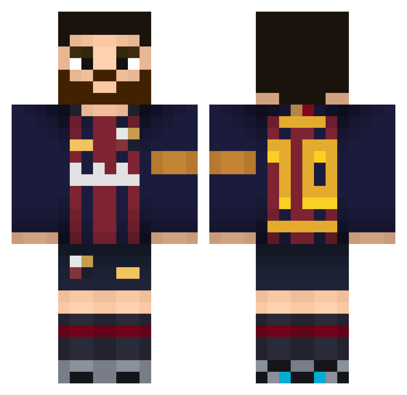 Juanito2406 Minecraft skin, front and back view