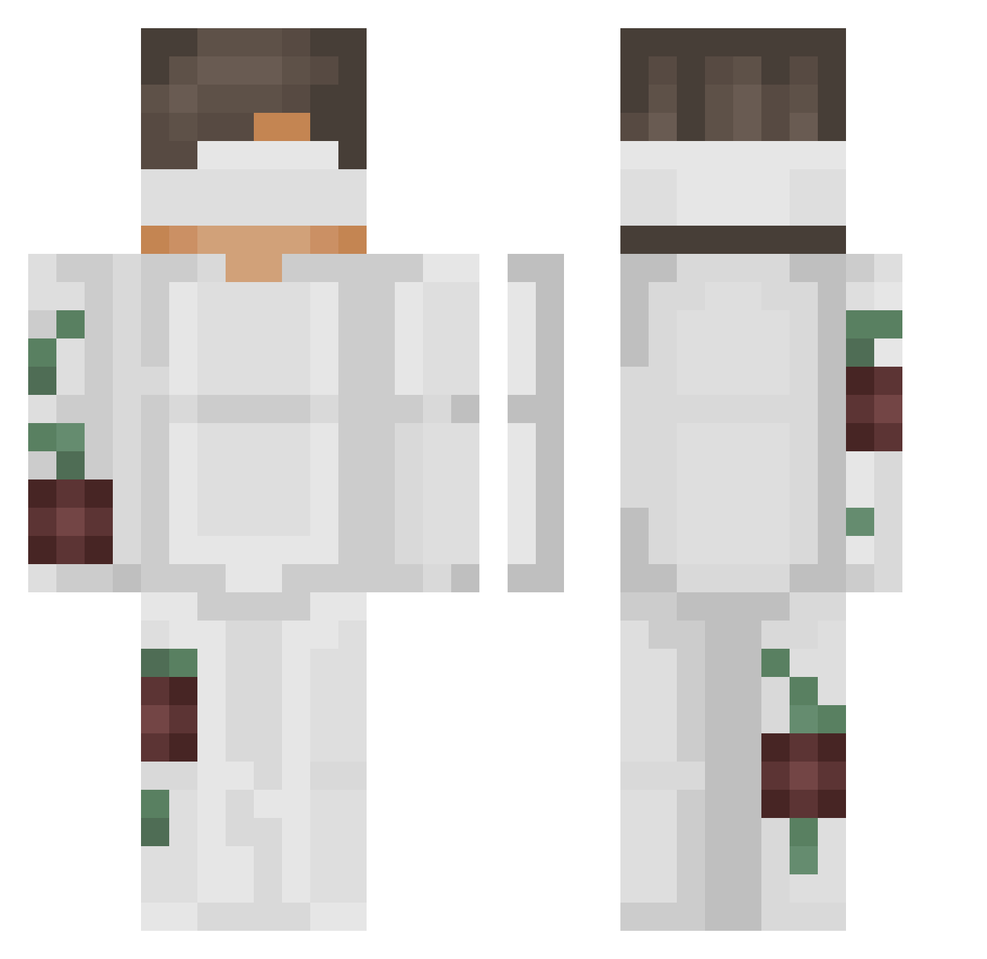 LockedPR Minecraft skin, front and back view