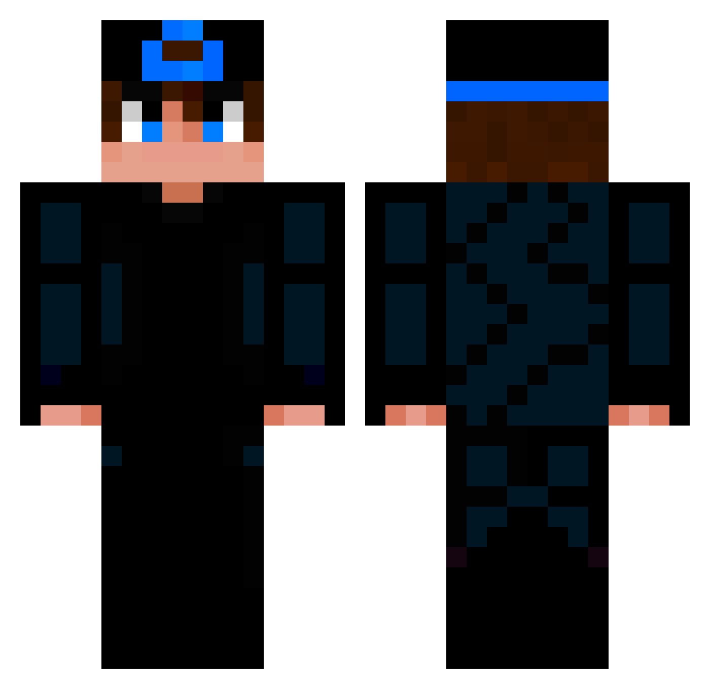 AlexanderLLL Minecraft skin, front and back view