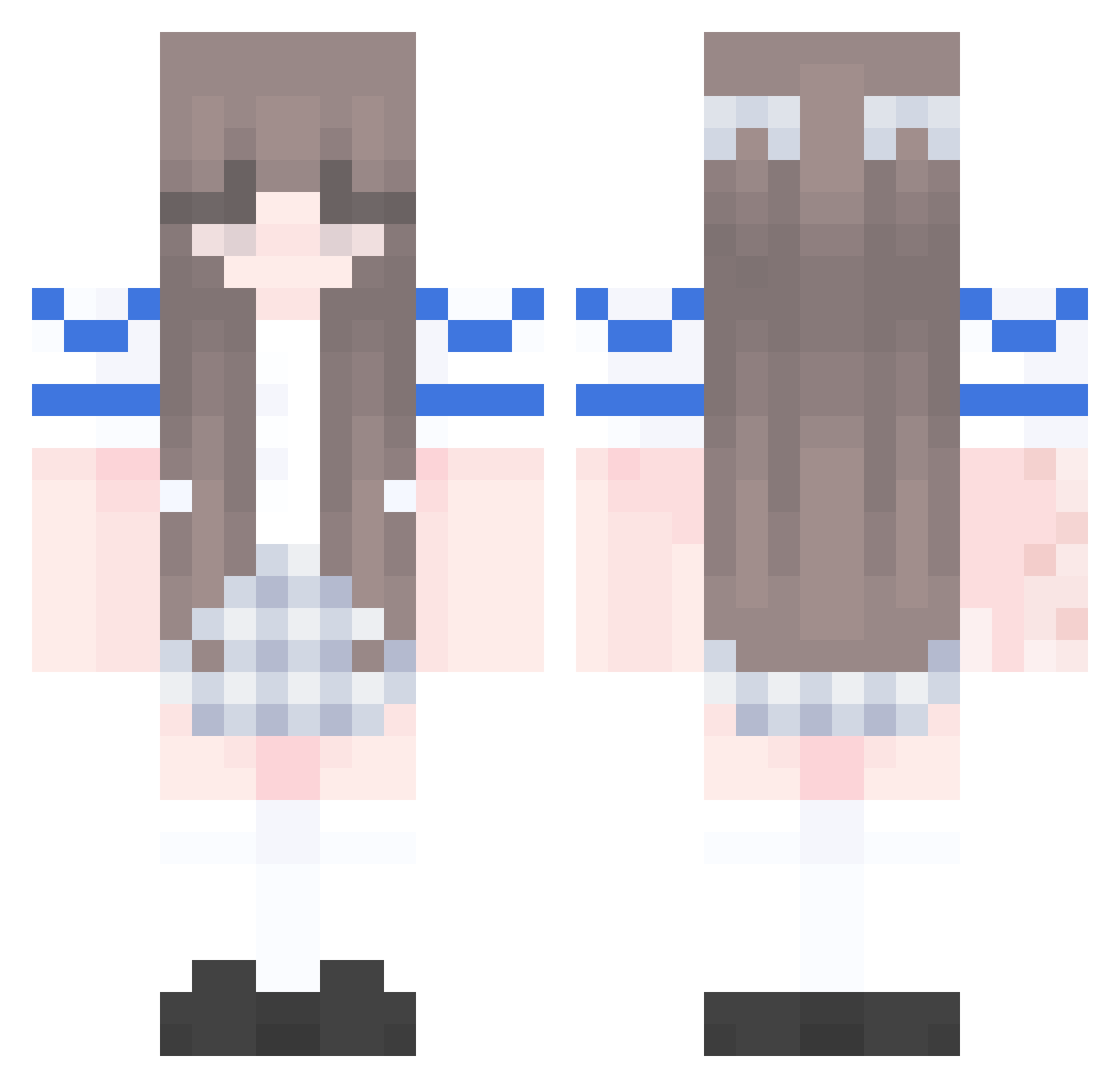 giladba Minecraft skin, front and back view