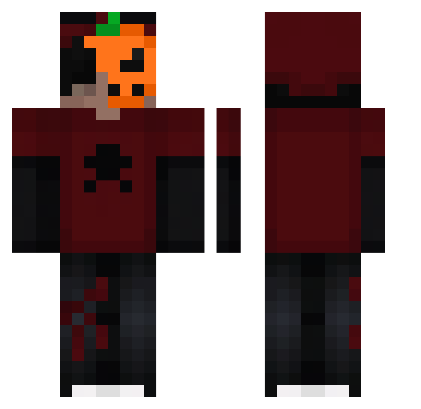 kzN385 Minecraft skin, front and back view