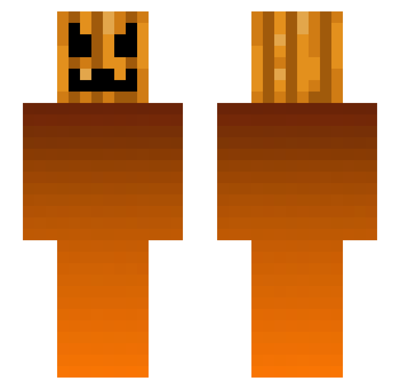 progidey Minecraft skin, front and back view