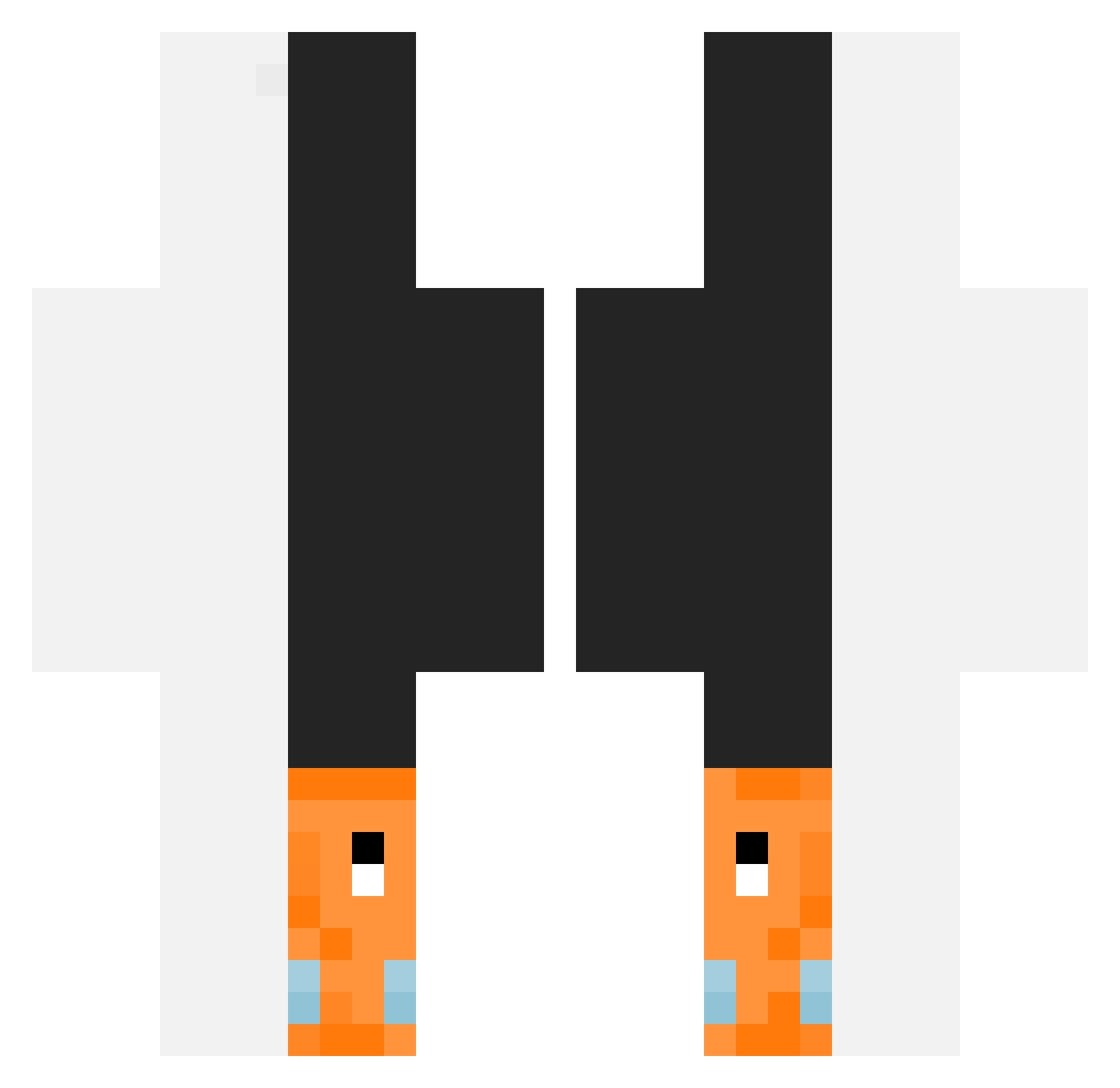 ghoobs Minecraft skin, front and back view