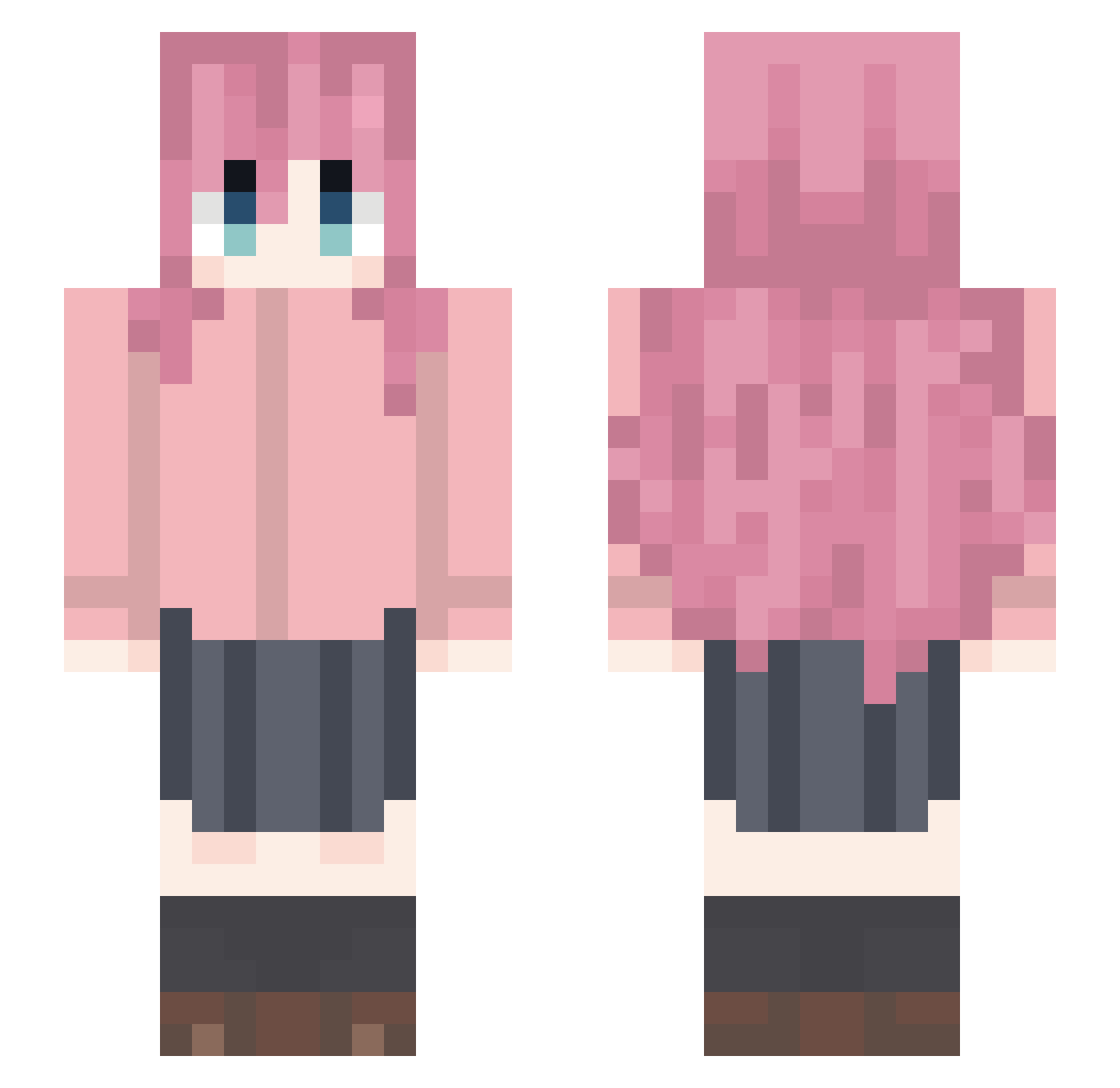 weiting_ Minecraft skin, front and back view