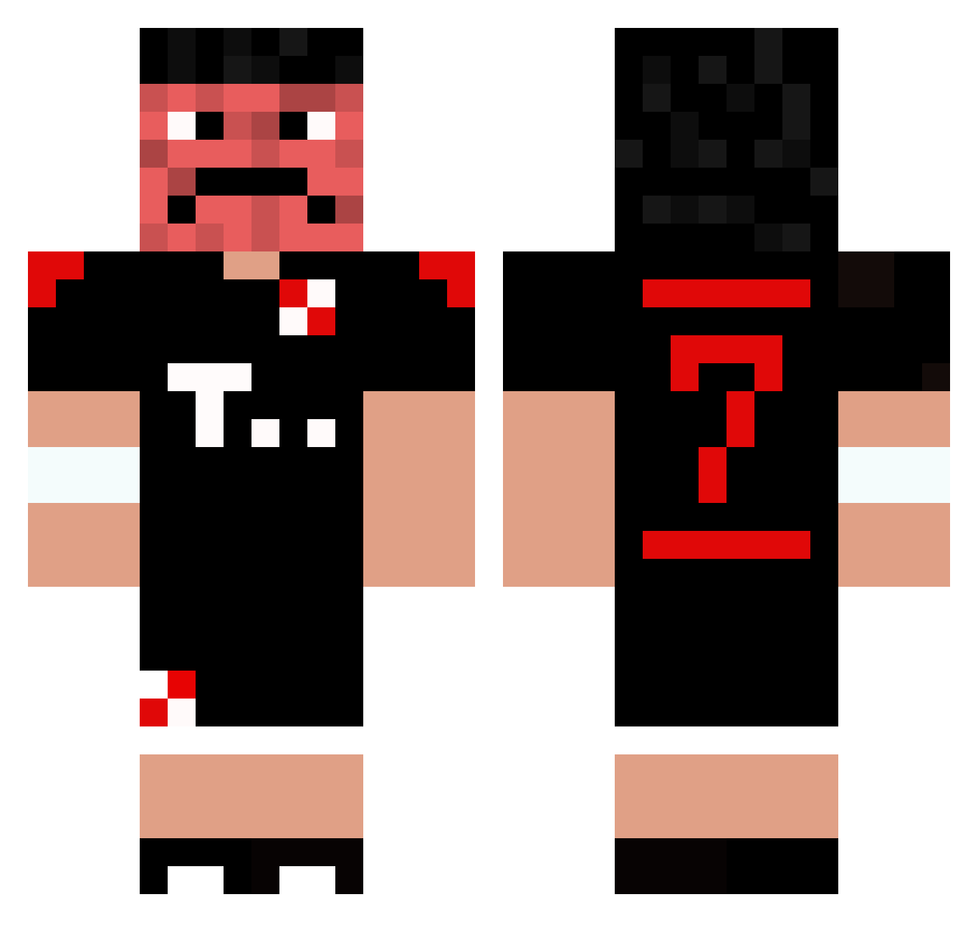 DerOMSLer Minecraft skin, front and back view