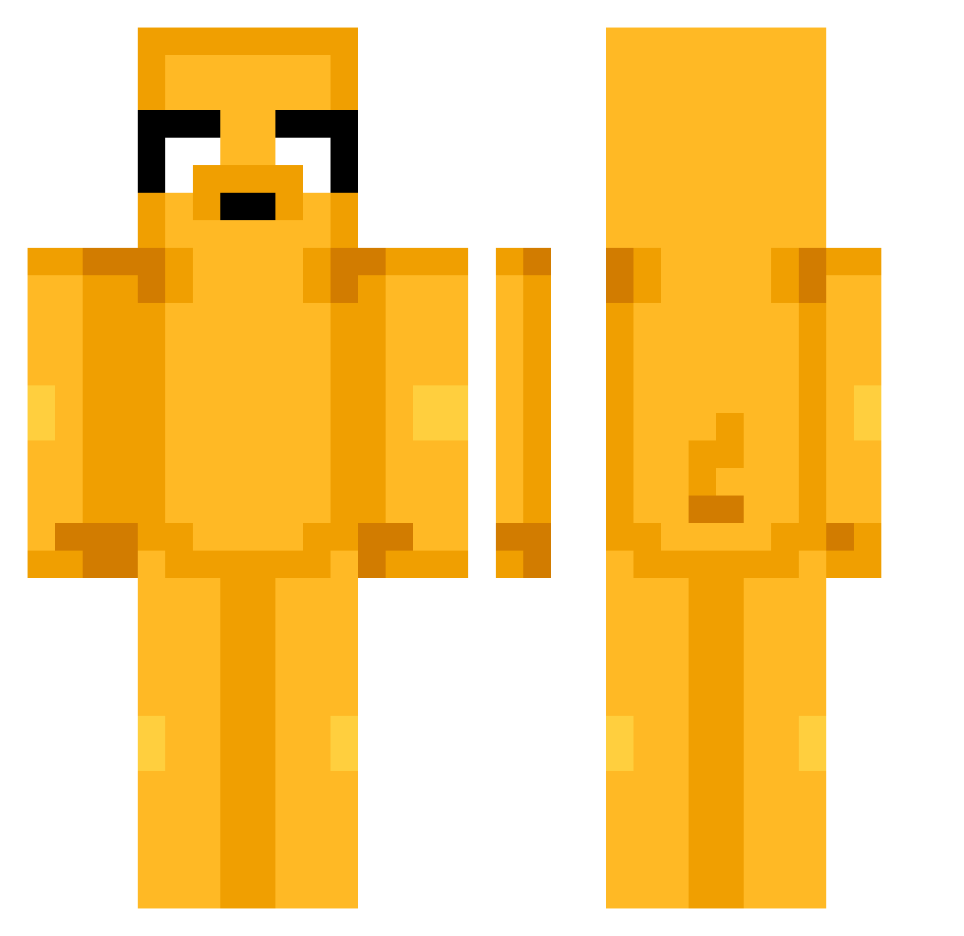 Thejackboy954 Minecraft skin, front and back view